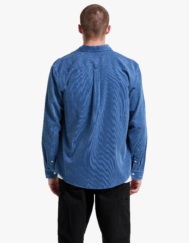 L/S Madison Fine Cord Shirt - Sorrent/Wax