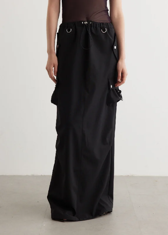 Cargo Tailored Maxi Skirt