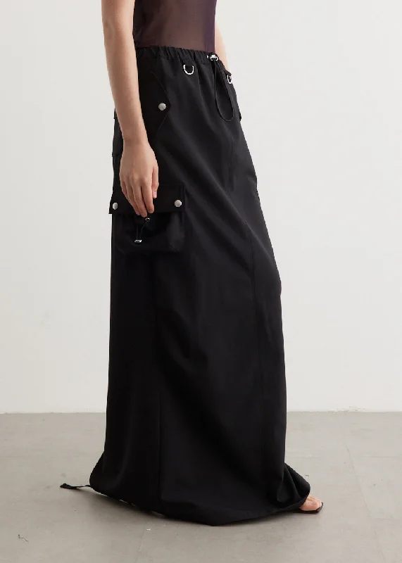 Cargo Tailored Maxi Skirt