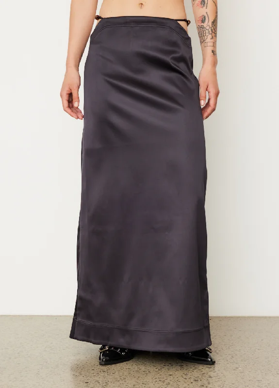 Double Satin Maxi Skirt