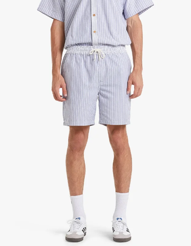 Compass Stripe Shorts - Blue Stripe