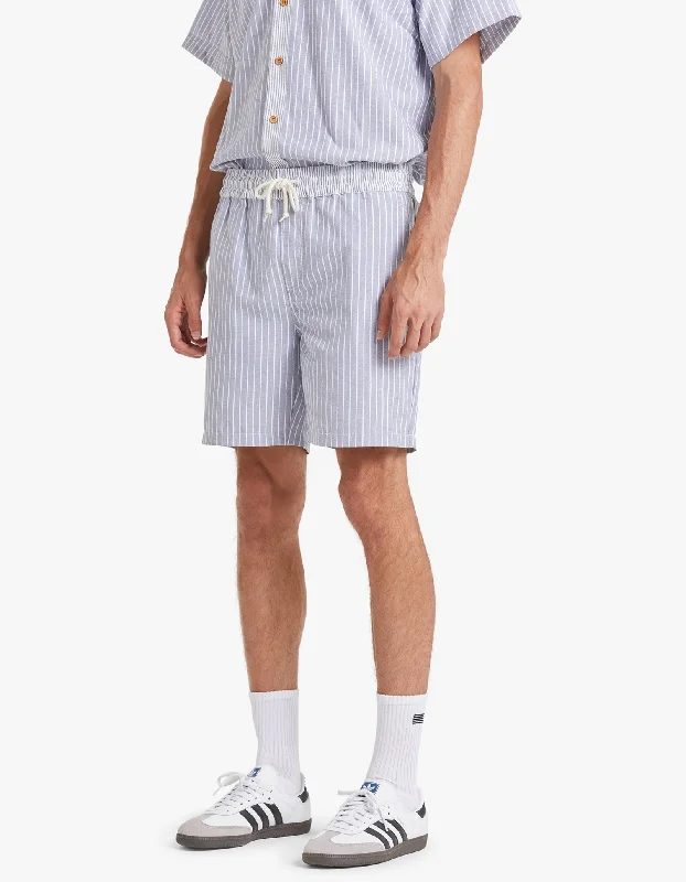 Compass Stripe Shorts - Blue Stripe