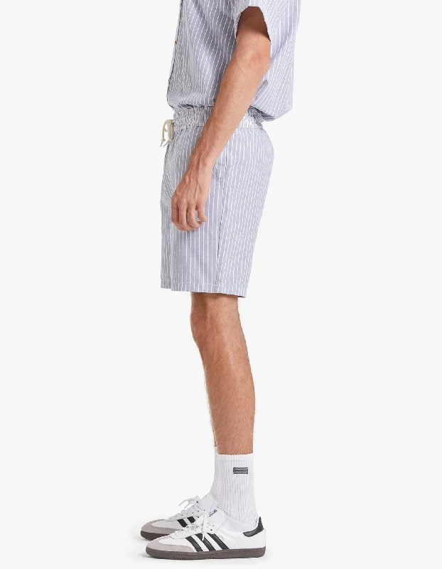 Compass Stripe Shorts - Blue Stripe