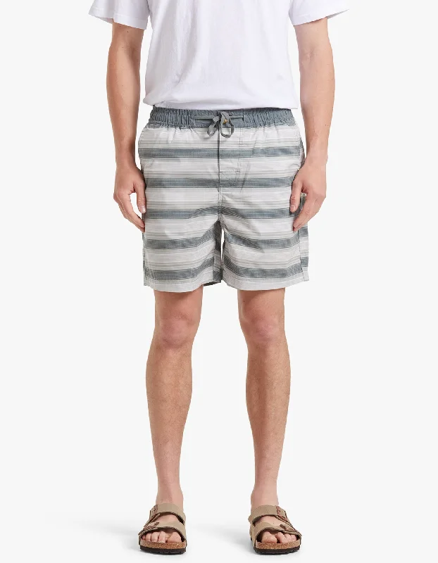 Water Column Shorts - Green Stripe