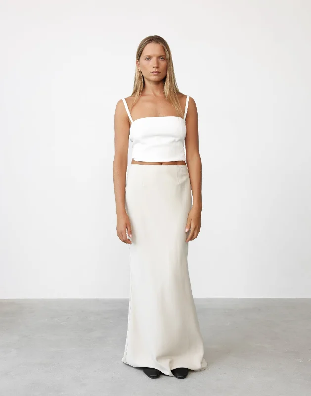 Lilou Maxi Skirt (Pistachio Shell)