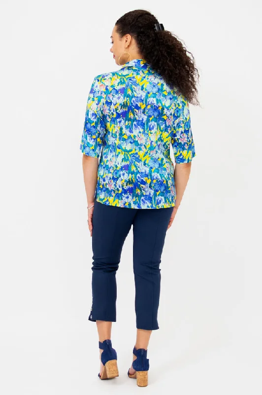 Lorine Blouse, Princeton, Linen Bamboo