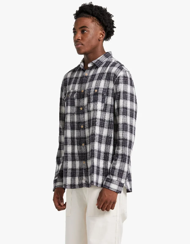 Featherweight Flannel - Smoke Blue