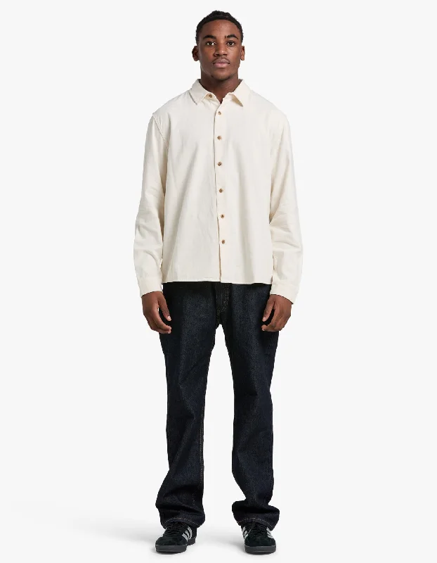 Washed Twill Shirt - Porcelain