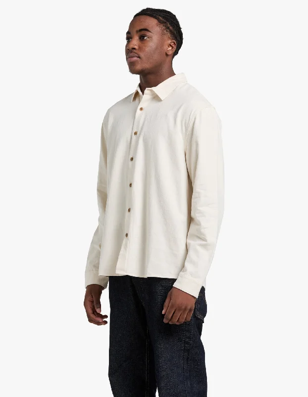 Washed Twill Shirt - Porcelain