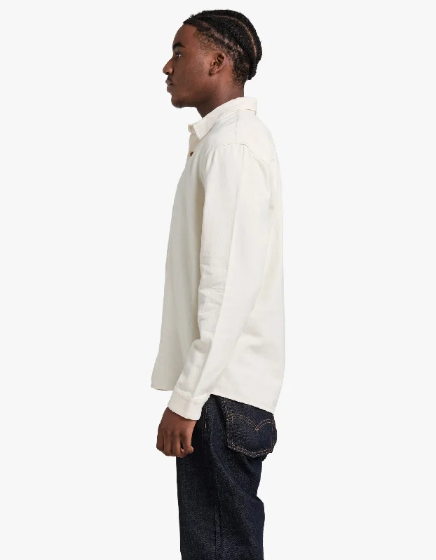 Washed Twill Shirt - Porcelain