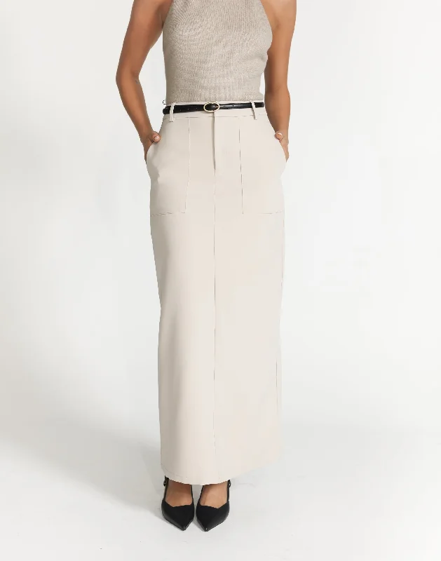 Micaela Maxi Skirt (Oat)