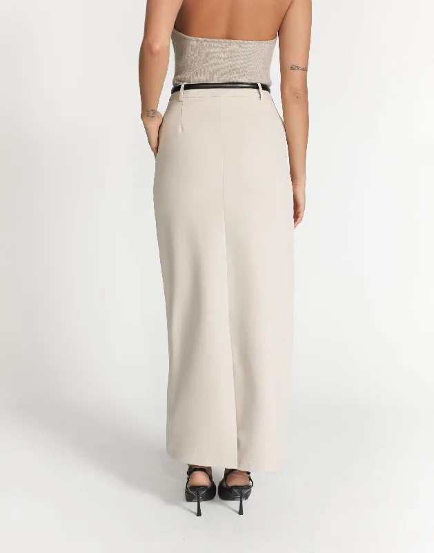 Micaela Maxi Skirt (Oat)