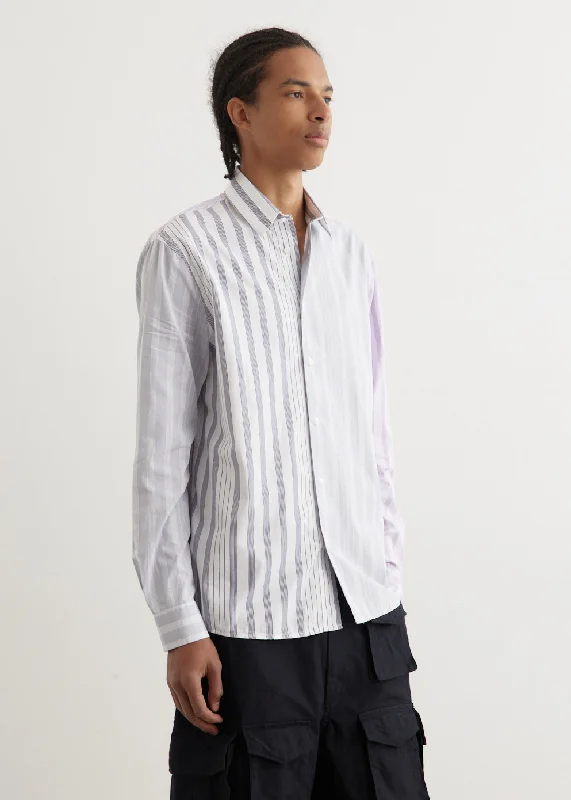 Multi Stripe Patchwork Shirt