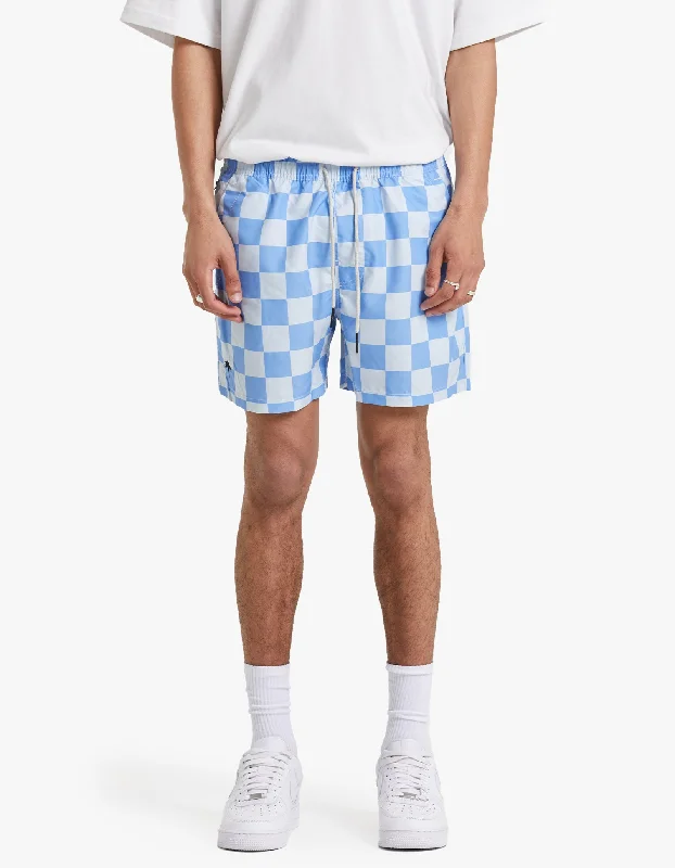 Swim Shorts - Blue Chess