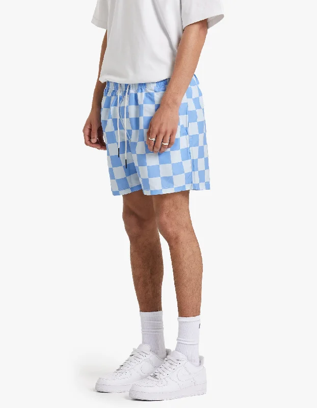 Swim Shorts - Blue Chess