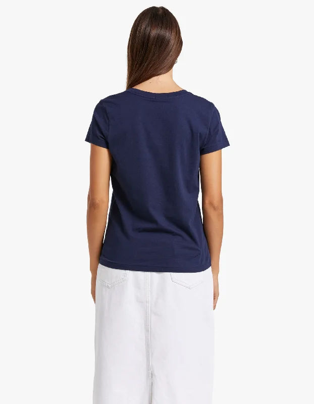 V-Neck Short Sleeve T-Shirt - Cruise Navy