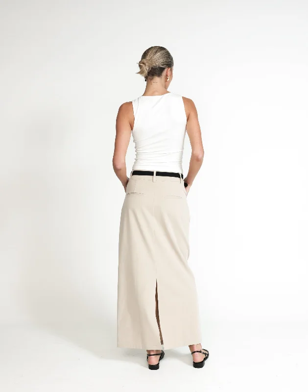 Salome Maxi Skirt (Latte)