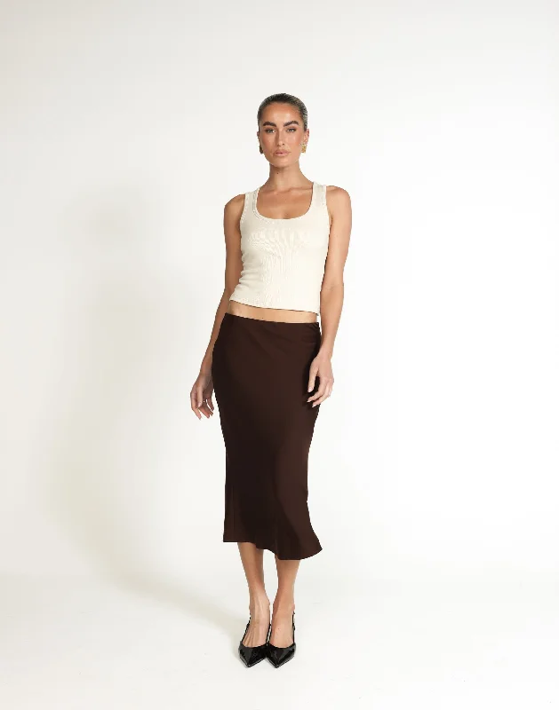 Samara Midi Skirt (Chocolate)