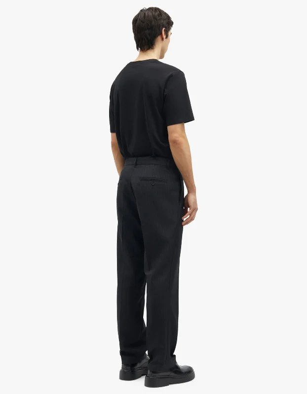 Sajohnny Trousers 15348 - Black Pinstripe