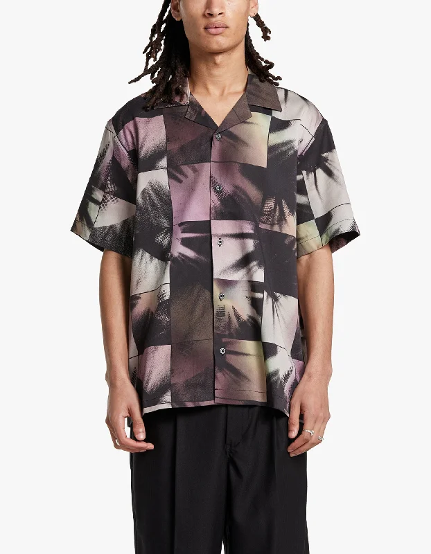 Disco Print Canty Short Sleeve Shirt - Black