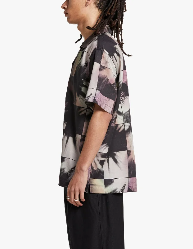 Disco Print Canty Short Sleeve Shirt - Black