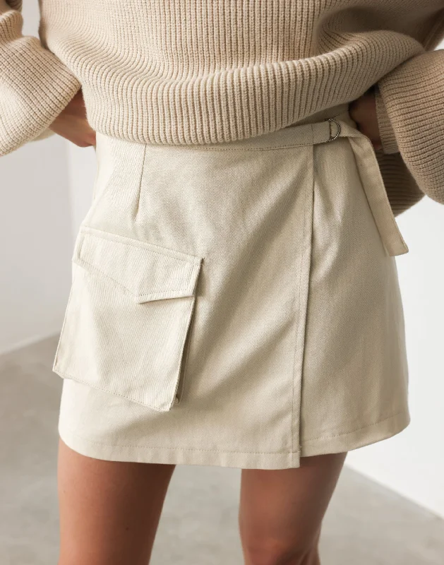 Scottie Mini Skirt (Oat)