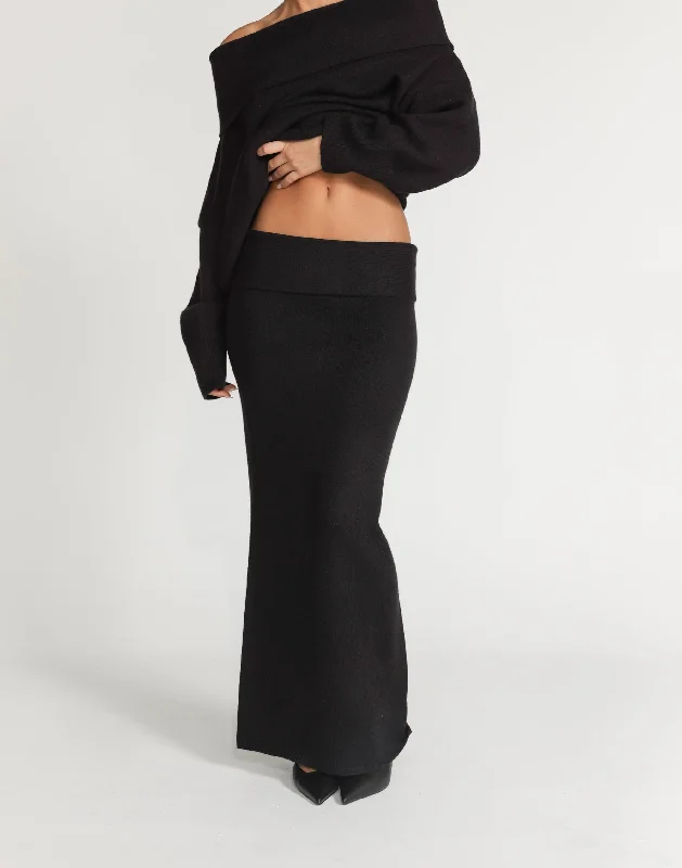 Seline Maxi Skirt (Black)