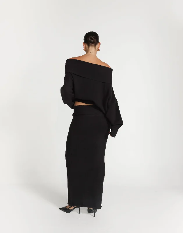 Seline Maxi Skirt (Black)