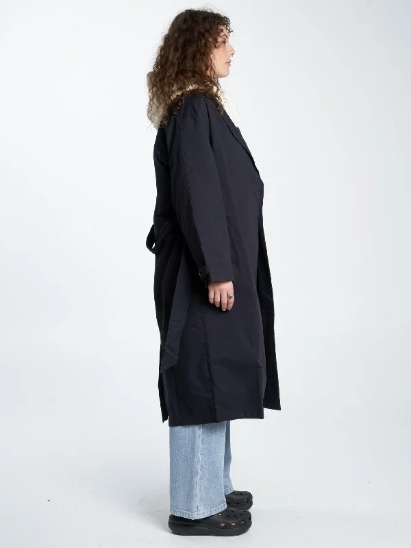 Adrianna Trench Coat - Midnight Blue