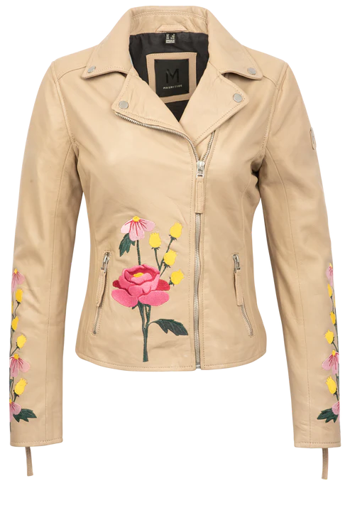 Peony Moto Leather Jacket