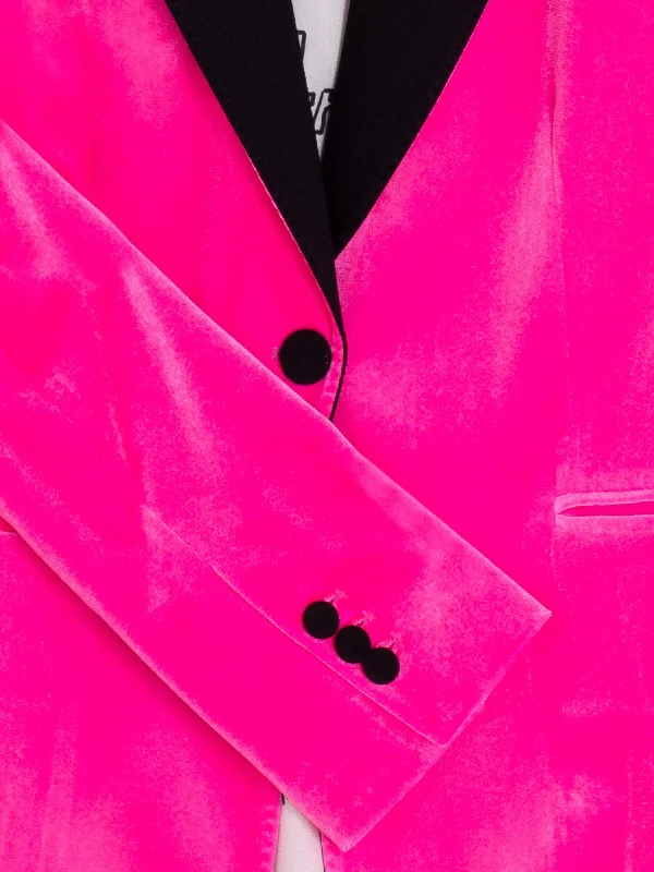 Sophia Pink Velvet Blazer