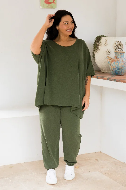 Everyday Lounge Pant in Moss Green