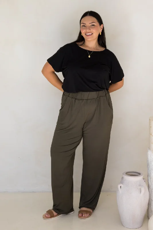 Frankie Pant in Moss Green