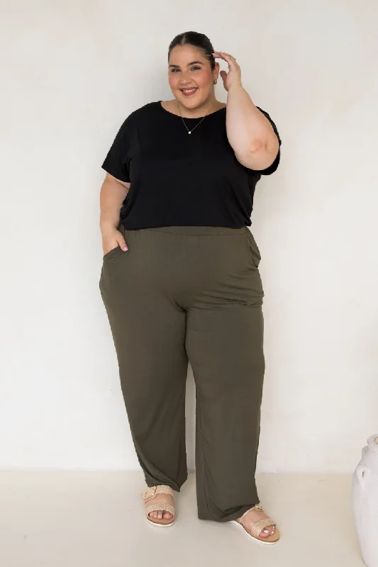 Frankie Pant in Moss Green