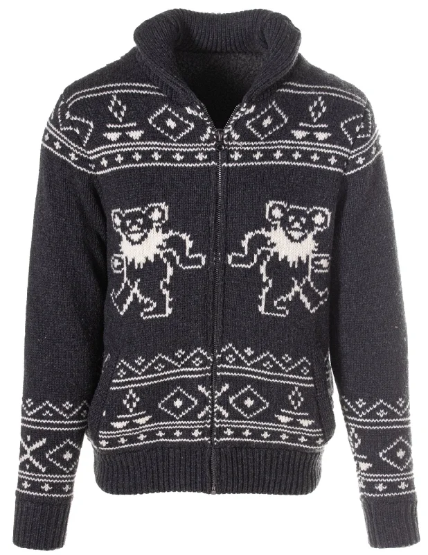 Grateful Dead Dancing Bears Sweater Jacket