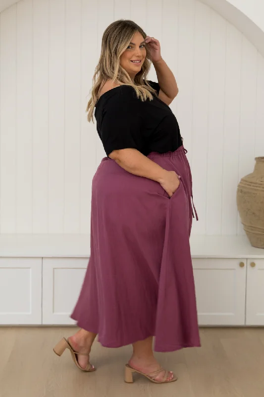 PRE-ORDER Lena Skirt in Rosewood