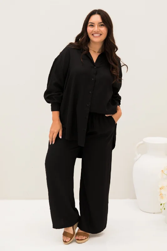 Samara Pant in Black Tencel