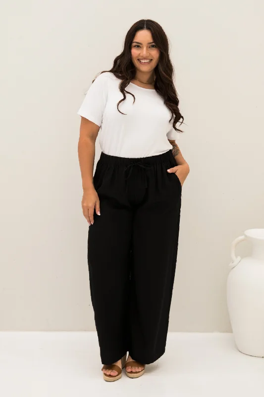 Samara Pant in Black Tencel