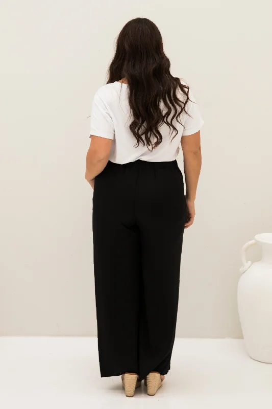 Samara Pant in Black Tencel