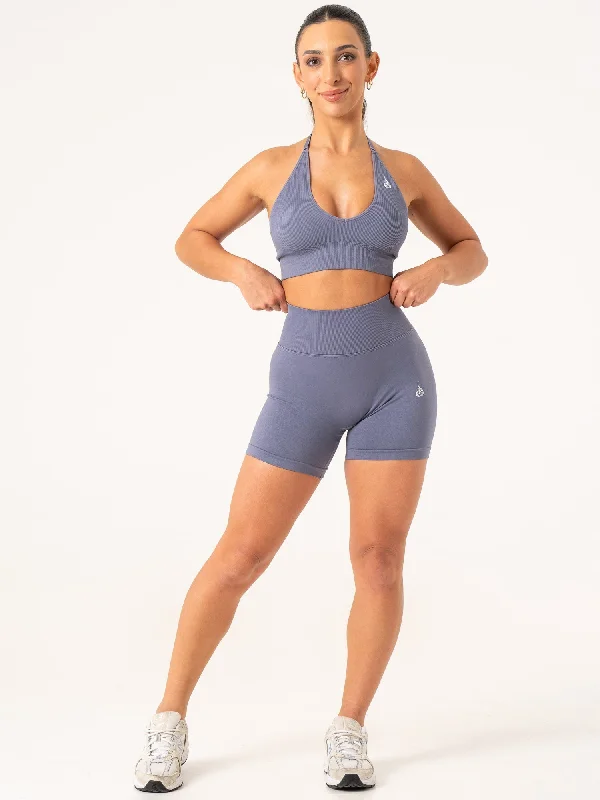 Lift BBL Scrunch Seamless Shorts - Slate Blue