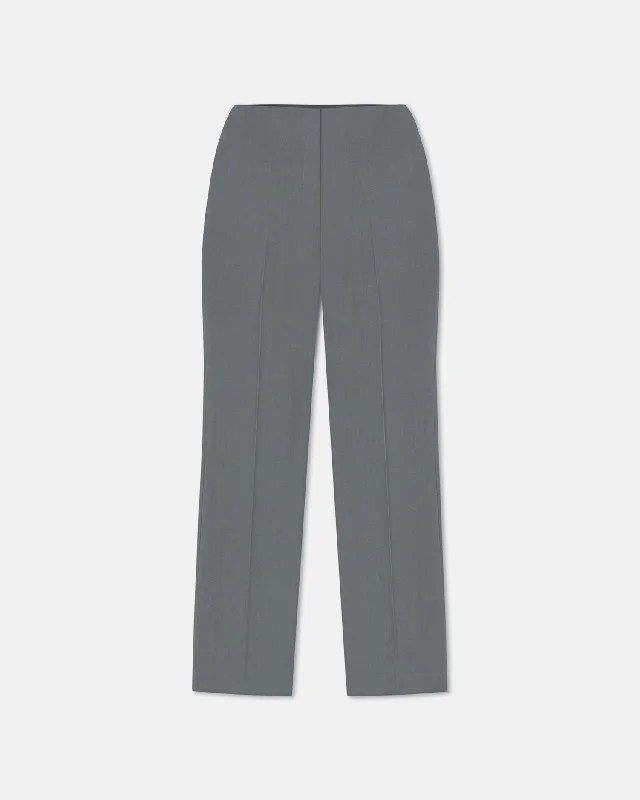 Erinna - Tailored Slim-Leg Trousers - Steel Blue