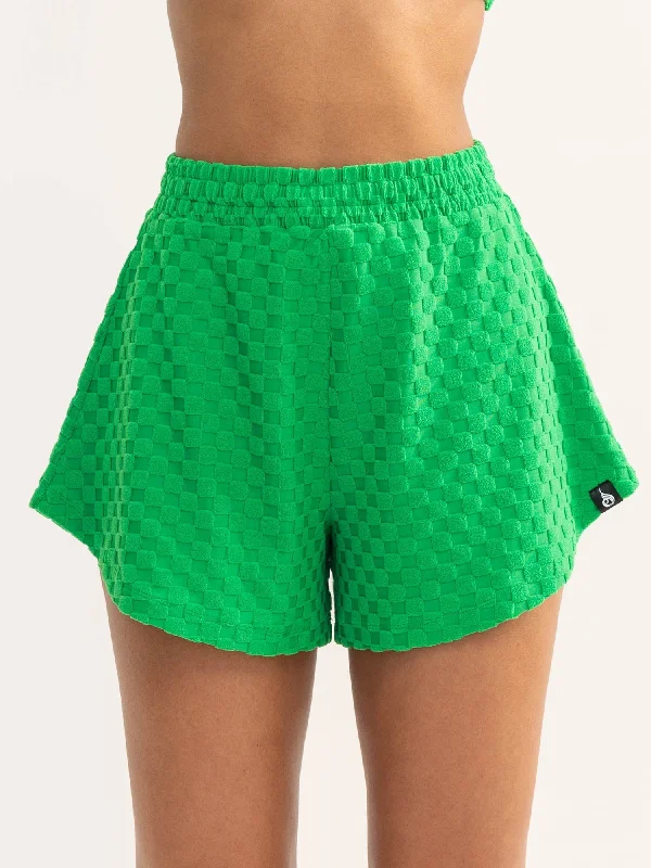 Terry Towelling Shorts - Green