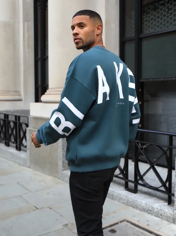 Idris Oversized Jumper - Teal Green