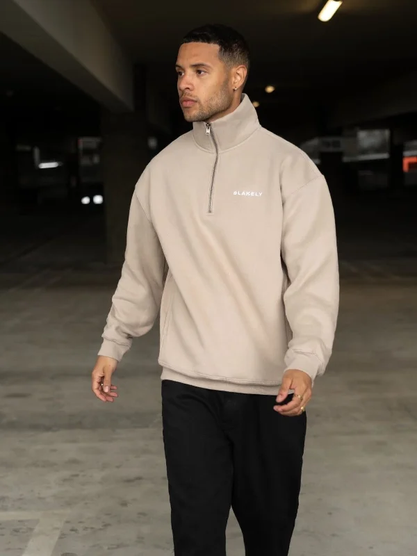 Marlow 1/4 Zip Jumper - Sand