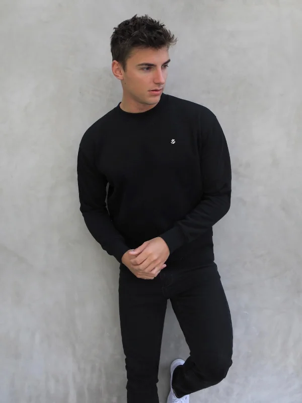 Preston Relaxed Jumper - Black