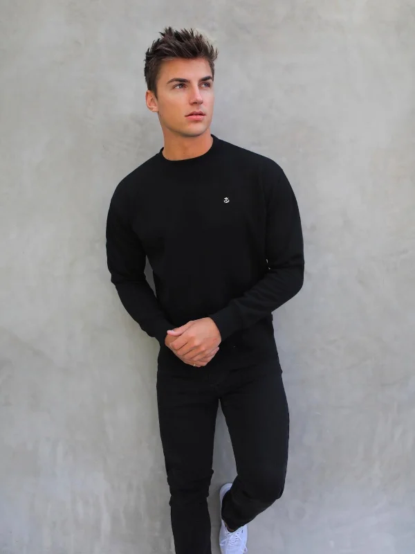 Preston Relaxed Jumper - Black