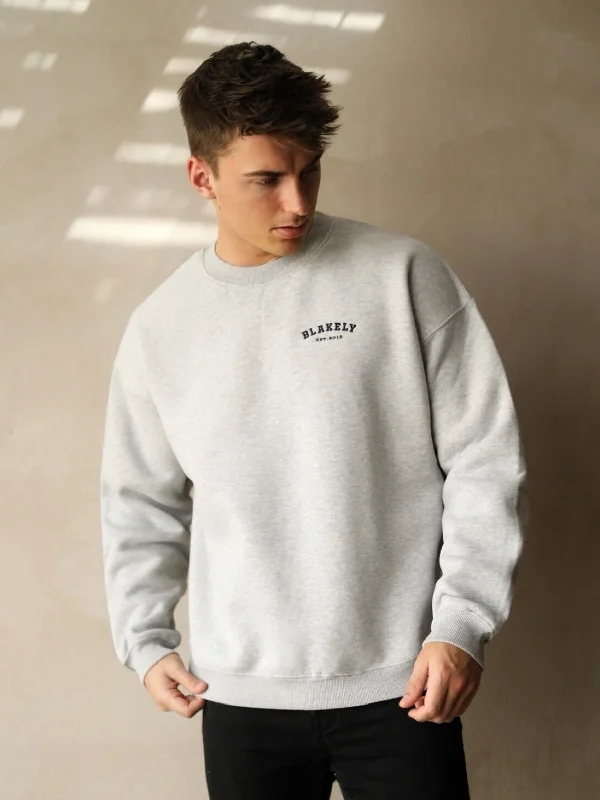 Heritage Relaxed Jumper - Marl Grey