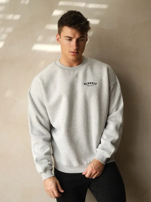 Heritage Relaxed Jumper - Marl Grey