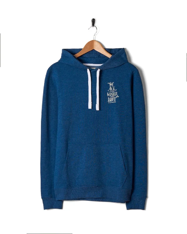 Lost Ships - Mens Pop Hoodie - Blue Marl