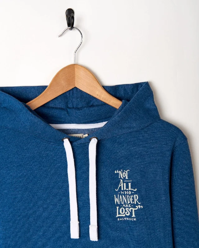 Lost Ships - Mens Pop Hoodie - Blue Marl